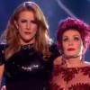 Sharone Osbourne et Sam Bailey sur le plateau de X Factor, le 15 décembre 2013.