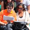 Stéphane Plaza et Karine Le Marchand à Roland Garros en 2012.