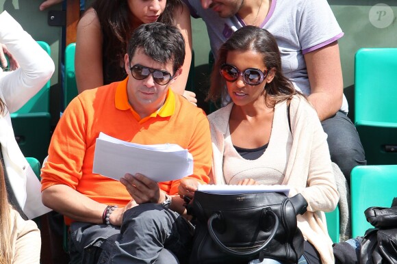 Stéphane Plaza et Karine Le Marchand à Roland Garros en 2012.