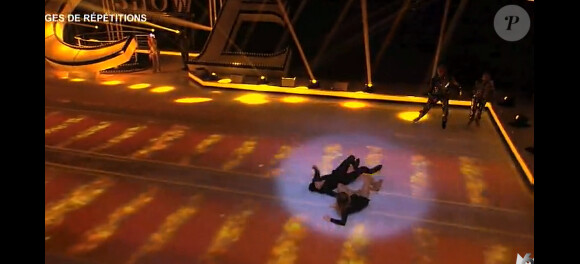 Merwan Rim et sa partenaire ont été victimes d'une grosse chute lors des répétitions pour la finale d'Ice Show.