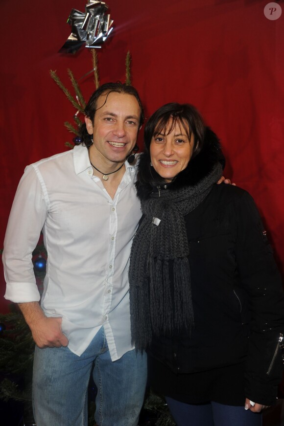 Exclusif - Philippe Candeloro et sa femme Olivia en 2012.