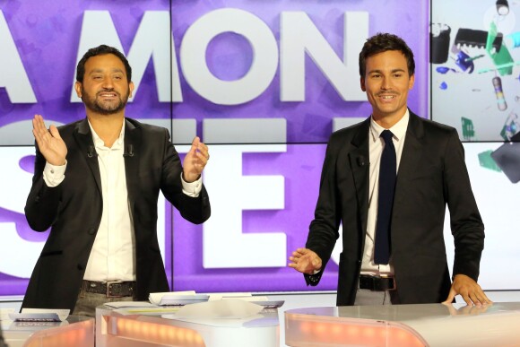 Exclusif - Cyril Hanouna et Bertrand Chameroy - Première de l'émission "Touche pas à mon poste" sur la chaîne D8 à Paris. Le 2 septembre 2013.