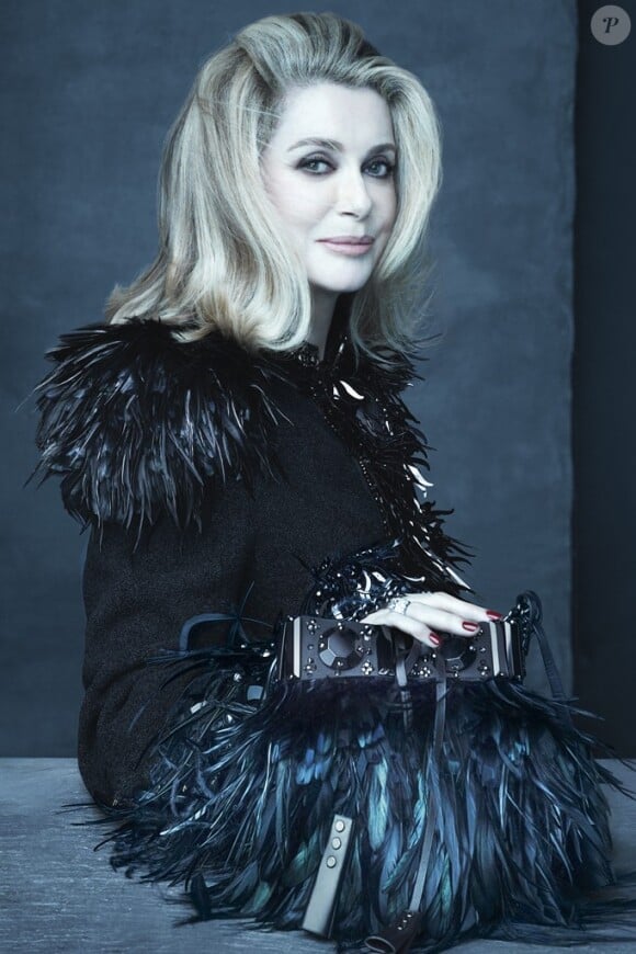 Catherine Deneuve photographiée par Steven Meisel pour la campagne printemps-été 2014 de Louis Vuitton.