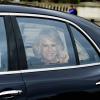 Camilla Parker Bowles arrivant à Buckingham Palace le 18 décembre 2013 pour le déjeuner de Noël en famille offert par la reine Elizabeth II