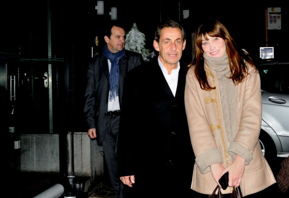 Exclusif - Nicolas Sarkozy et Carla Bruni en déplacement à Bruxelles pour le concert de la chanteuse au Cirque Royal, le 13 décembre 2013.
