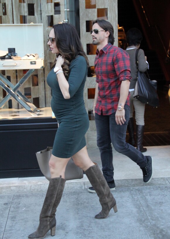 Tamara Ecclestone avec son mari Jay Rutland à Beverly Hills, Los Angeles, le 26 décembre 2013.