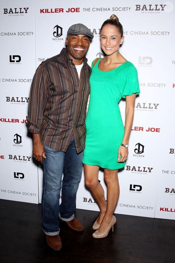 Tiki Barber et sa femme Traci Lynn Johnson au Tribeca Grand Hotel en juillet 2012, le mois de leur mariage.