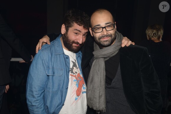 Exclusif - Mouloud Achour et Djamel Bensalah au VIP Room de Marrakech, le 31 décembre 2013.