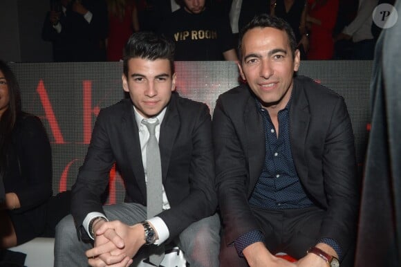 Exclusif - Youri Djorkaeff et son fils Sacha au VIP Room de Marrakech, le 31 décembre 2013.