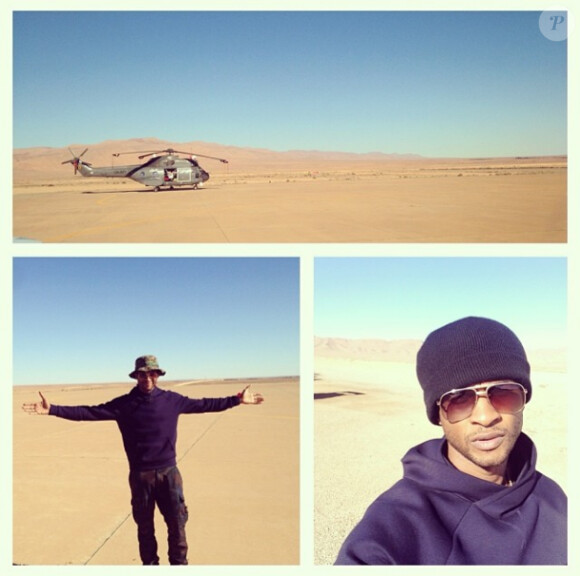 Usher dans le Sahara lors des fêtes de fin d'année 2013