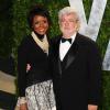 George Lucas et sa femme Mellody Hobson lors de la soirée Vanity Fair post-Oscars le 26 février 2012