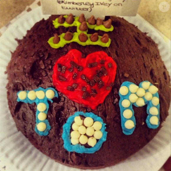 Dustin Lance Black a publié sur son compte Instagram la photo d'un gâteau avec la mention "I love Tom" le 4 janvier 2014