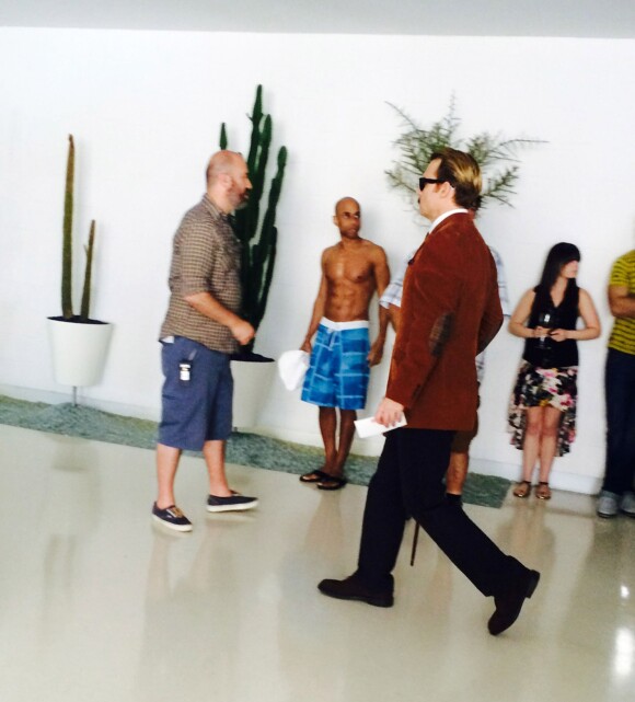 Johnny Depp sur le tournage de Mortdecai à Los Angeles, le 6 janvier 2013.