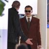 Johnny Depp face à Paul Bettany sur le tournage de Mortdecai à Los Angeles, le 6 janvier 2013.