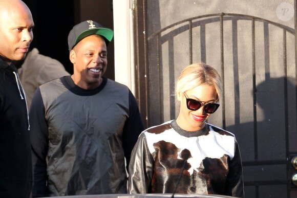 Jay-Z et Beyoncé à Los Angeles, le 6 décembre 2013.