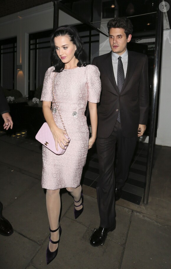 Katy Perry et John Mayer à Londres, le 19 octobre 2013.