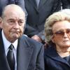 Jacques et Bernadette Chirac aux obsèques d'Antoine Veil au cimetière du Montparnasse à Paris le 15 avril 2013.