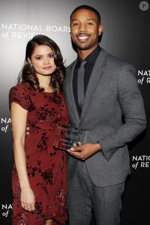 Melonie Diaz et Michael B. Jordan lors des National Board of Review Awards 2014 à New York le 7 janvier 2014.