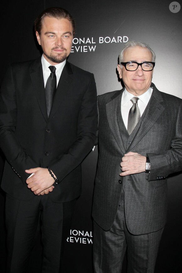 Leonardo DiCaprio et Martin Scorsese lors des National Board of Review Awards 2014 à New York le 7 janvier 2014.