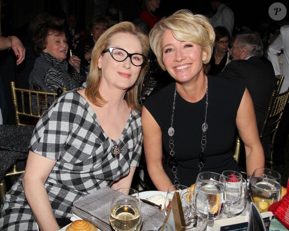 Meryl Streep et Emma Thompson au dîner lors des National Board of Review Awards 2014 à New York le 7 janvier 2014.