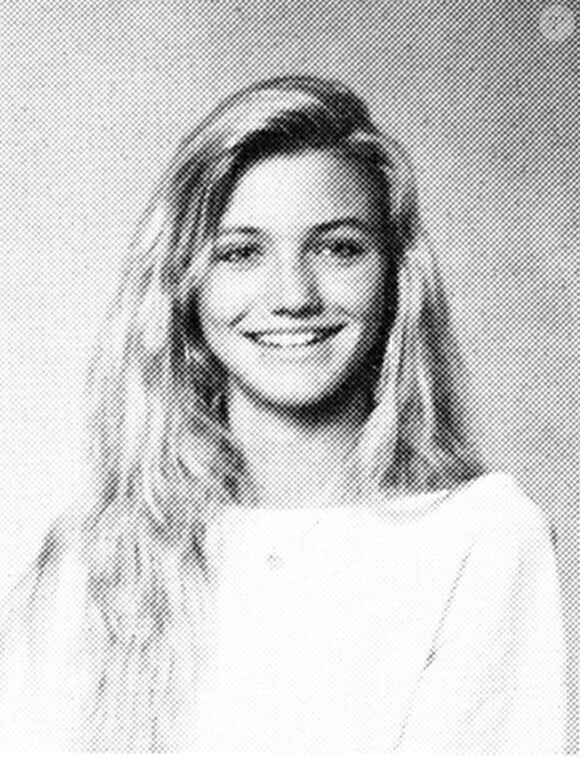 Cameron Diaz au lycée en 1989 à Los Angeles.