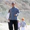 Matthew McConaughey fait son footing en famille, le jeudi 2 janvier 2014 à Malibu.