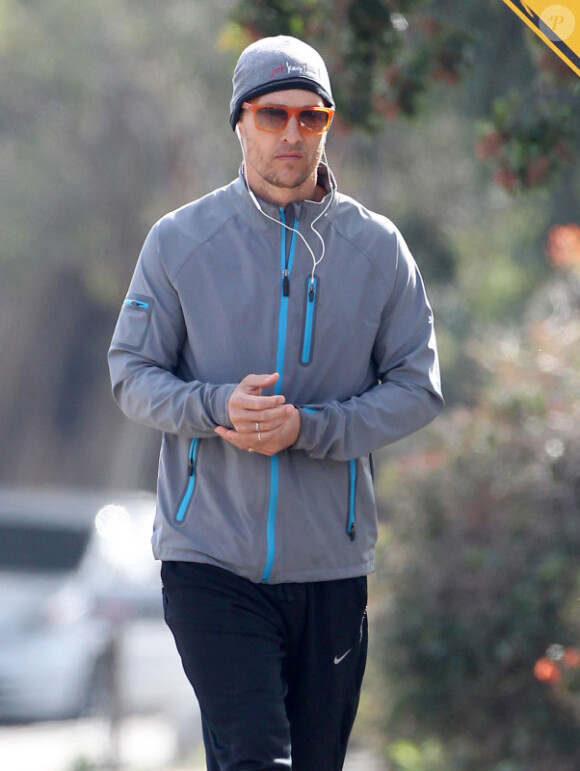 Matthew McConaughey fait son footing, le vendredi 3 janvier 2014 à Malibu.