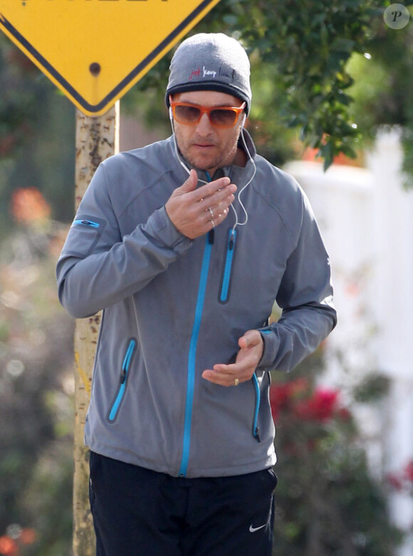 Matthew McConaughey fait son footing, le vendredi 3 janvier 2014 à Malibu.