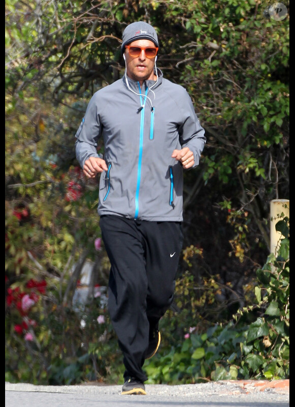 Matthew McConaughey fait son footing, le vendredi 3 janvier 2014 à Malibu.