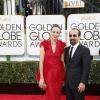Bérénice Bejo et Asghar Farhadi (Le Passé) lors de la cérémonie des Golden Globes à Los Angeles le 12 janvier 2014
