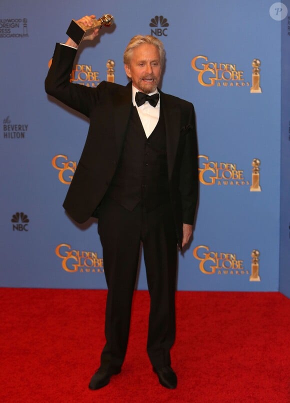 Michael Douglas, primé pour Ma vie avec Liberace, lors de la cérémonie des Golden Globes le 12 janvier 2014