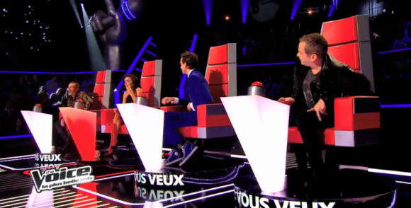 Jenifer et Mika se taquinent dans The Voice 3, samedi 11 janvier 2014.