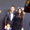 Cristiano Ronaldo accompagné de sa belle Irina Shayk et de son fils Cristiano Junior, le 13 janvier 2014 à Zurich à l'occasino de la cérémonie du Ballon d'Or