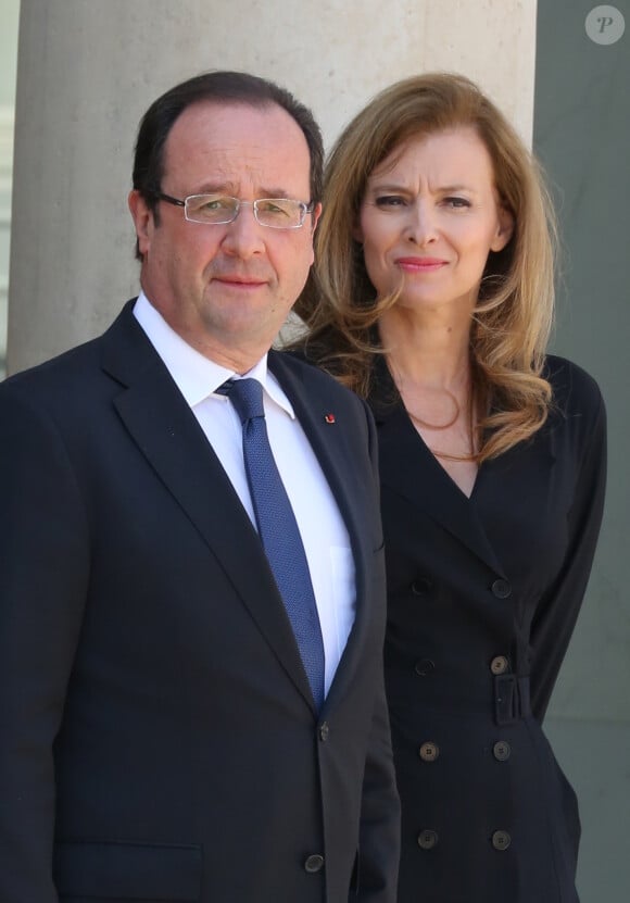 Francois Hollande et Valerie Trierweiler à l'Elysée le 06/06/2013