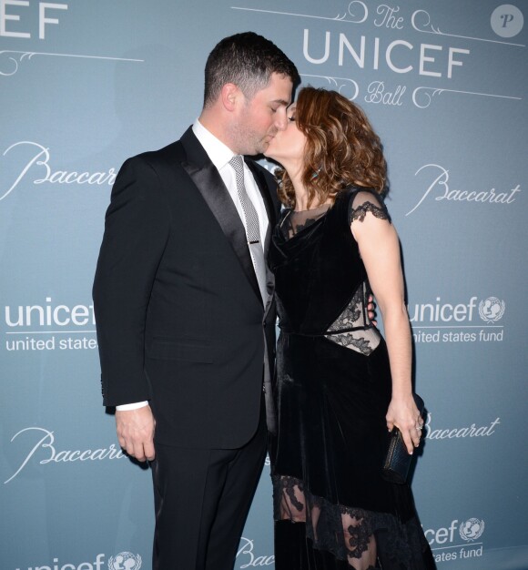 David Bugliari et Alyssa Milano complices et amoureux lors du gala UNICEF à Beverly Hills, le 14 janvier 2014.
