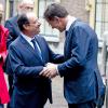 François Hollande rencontre le Premier ministre des Pays-Bas Mark Rutte lors de sa visite officielle à La Haye le 20 janvier 2014