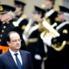 Visite officielle de François Hollande aux Pays-Bas, à La Haye, le 20 janvier 2014. Le président français a notamment été reçu au palais Noordeinde par le roi Willem-Alexander, et s'est entretenu avec le Premier ministre Mark Rutte.