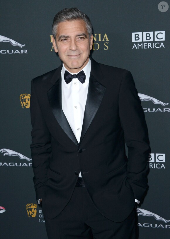 George Clooney à la soiree "2013 BAFTA LA Jaguar Britannia Awards" presentée par la chaîne "BBC America" à l'hotel Beverly Hilton à Beverly Hills, le 9 novembre 2013