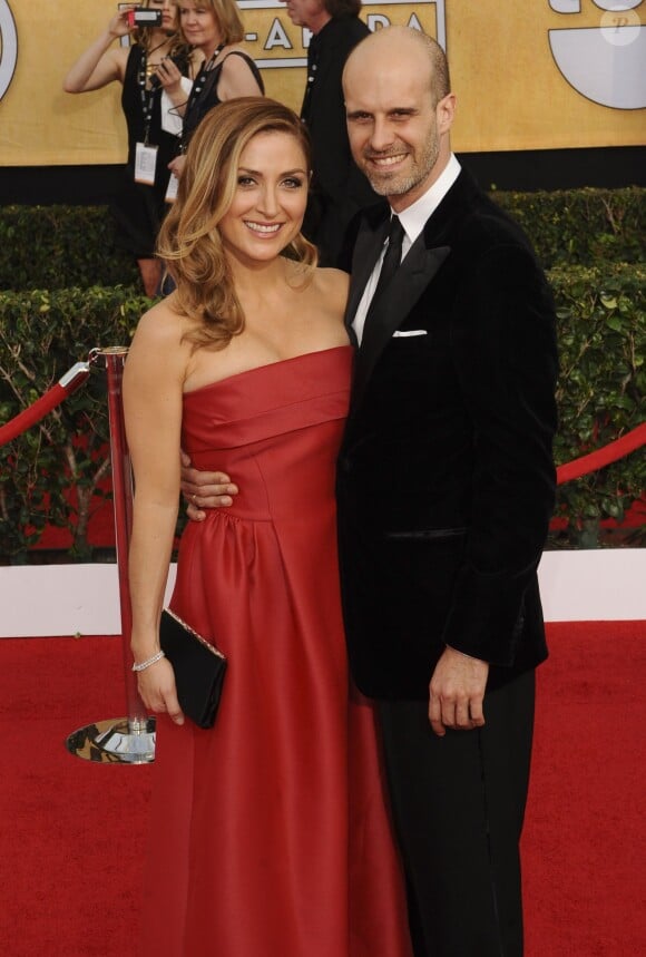 Sasha Alexander et son mari Edoardo Ponti lors de la 20e cérémonie des Screen Actors Guild Awards au Shrine Exposition Center de Los Angeles, le 18 janvier 2014.