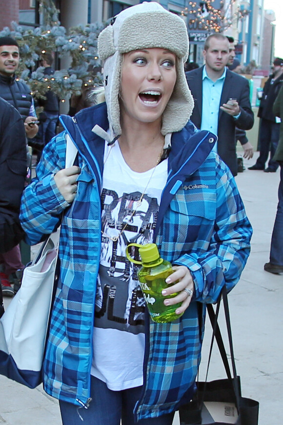 Kendra Wilkinson enceinte, dans les rues de Park City à l'occasion du festival du film de Sundance, le 18 janvier 2014.