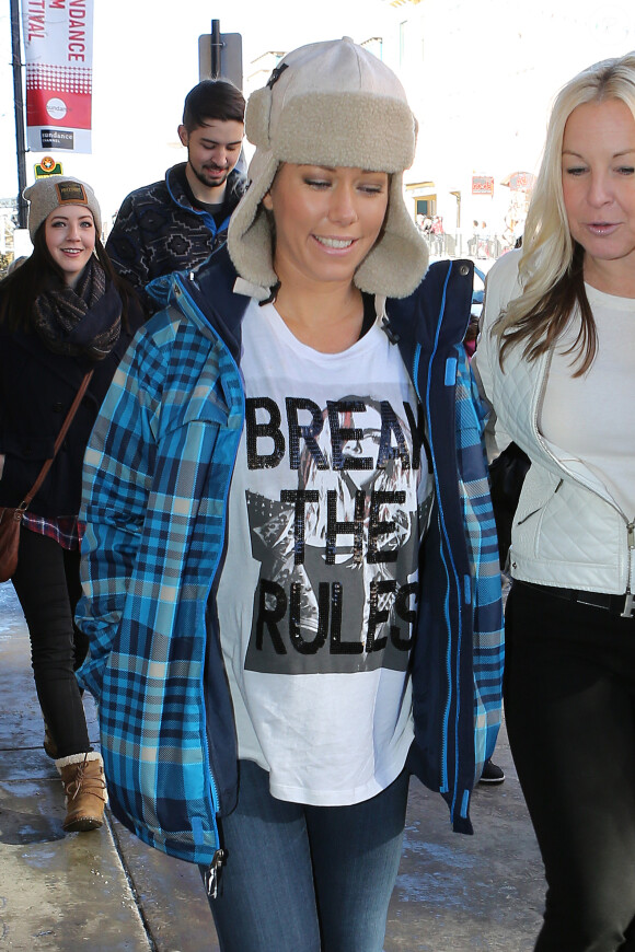 Kendra Wilkinson, enceinte et radieuse au Sundance Film Festival à Park City, le 18 janvier 2014.