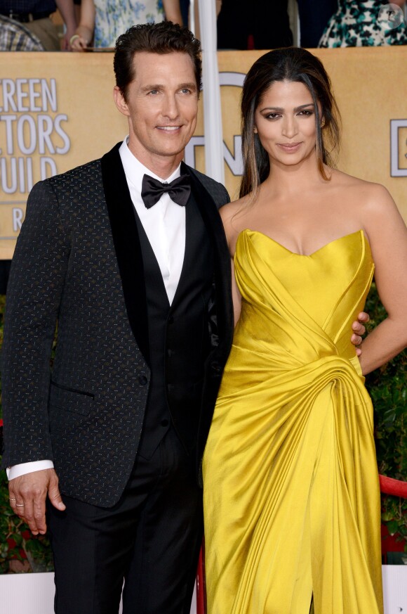 Camila Alves et Matthew McConaughey aux Screen Actors Guild Awards à Los Angeles, le 18 janvier 2014.