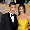 Camila Alves et Matthew McConaughey aux Screen Actors Guild Awards à Los Angeles, le 18 janvier 2014.