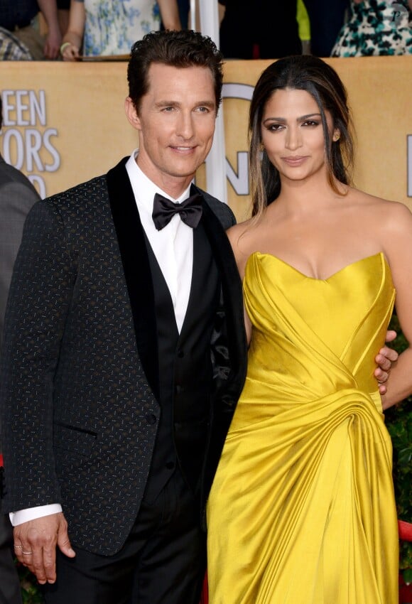Camila Alves et Matthew McConaughey aux Screen Actors Guild Awards à Los Angeles, le 18 janvier 2014.