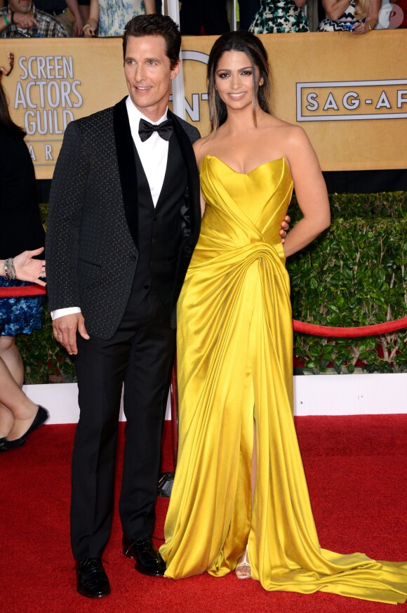Camila Alves et Matthew McConaughey aux Screen Actors Guild Awards à Los Angeles, le 18 janvier 2014.