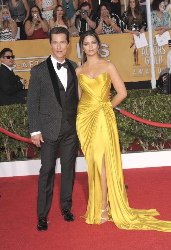 Camila Alves et Matthew McConaughey aux Screen Actors Guild Awards à Los Angeles, le 18 janvier 2014.