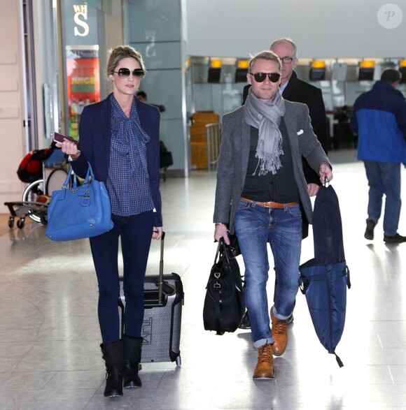 Ronan Keating et sa petite amie Storm Uechtritz à Londres, le 20 janvier 2014.