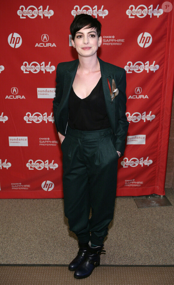 Anne Hathaway lors de la présentation du film Song One au Festival de Sundance à Park City le 20 janvier 2014