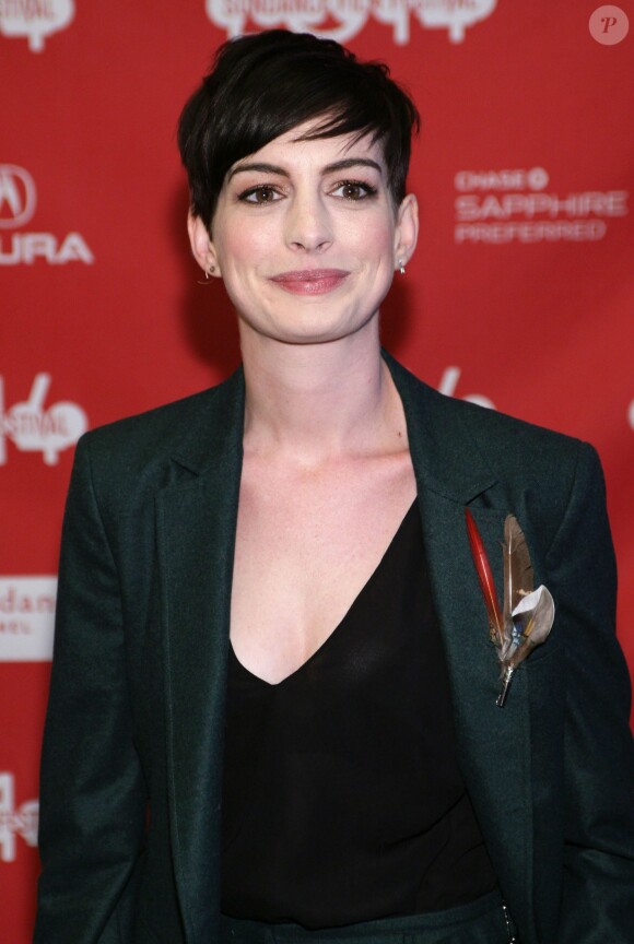 Anne Hathaway lors de la présentation du film Song One au Festival de Sundance à Park City le 20 janvier 2014