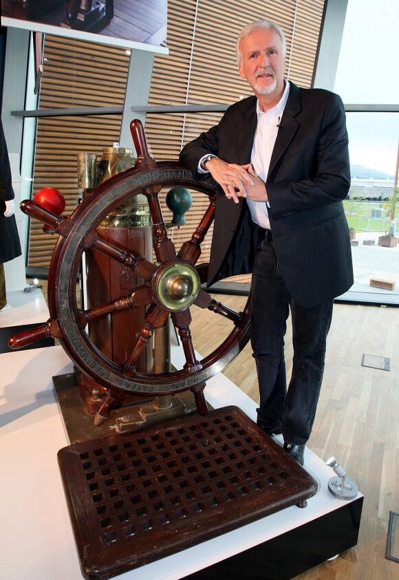 James Cameron au musée du Titanic à Belfast le 7 septembre 2012.